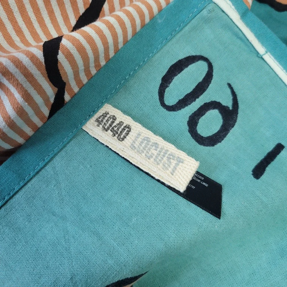 Urban Outfitters 4040 Locust World Map Tapestry Wall‎ Hanging Teal Pink 84X100